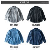 デニムシャツ メンズ シャツ デニム カジュアルシャツ メンズシャツ 綿100 | GENELESS | 詳細画像14 