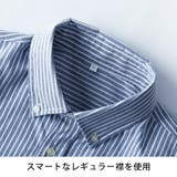 シャツ メンズ 長袖 ストライプ オックスシャツ 春 ボタンダウン | GENELESS | 詳細画像18