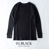 tシャツ メンズ 長袖 サーマル ワッフル 細身 Tシャツ クルーネック | GENELESS | 詳細画像9 