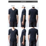 Tシャツ メンズ 5分袖 tシャツ 半袖 半袖tシャツ 細身 シャツ | GENELESS | 詳細画像12 