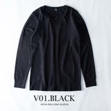 tシャツ メンズ 長袖 クルーネック スパンフライス 長袖tシャツ 細身 | GENELESS | 詳細画像17 