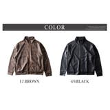 アウター メンズ フェイクレザー ブルゾン スタンドカラー 秋冬 | GENELESS | 詳細画像12 