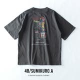 tシャツ メンズ 綿100 大きめ 半袖 ピグメント キャラT IT ピエロ | GENELESS | 詳細画像6 