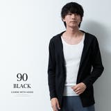 カーディガン メンズ 長袖 パーカー フード カーデ 畔編み 羽織 ボタンなし | GENELESS | 詳細画像9
