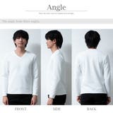 tシャツ メンズ 長袖 Vネック ワッフル 長袖tシャツ カットソー 無地 | GENELESS | 詳細画像10 