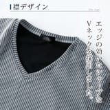 tシャツ メンズ 長袖 vネック 長袖tシャツ 秋冬 細見え スリム Tシャツ | GENELESS | 詳細画像5
