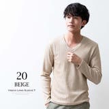 tシャツ メンズ 長袖 vネック 長袖tシャツ 秋冬 細見え スリム Tシャツ | GENELESS | 詳細画像7