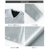 tシャツ メンズ Vネック 長袖 長袖tシャツ ストライプ 細見え スリム | GENELESS | 詳細画像10 