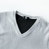 tシャツ メンズ Vネック 長袖 長袖tシャツ ストライプ 細見え スリム | GENELESS | 詳細画像11 