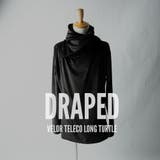 tシャツ 長袖 メンズ ドレープネック ヴィジュアル系 トップス ベロア | GENELESS | 詳細画像2