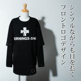 tシャツ メンズ 長袖 重ね着風 フェイクレイヤード パンク ロック | GENELESS | 詳細画像3