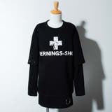 tシャツ メンズ 長袖 重ね着風 フェイクレイヤード パンク ロック | GENELESS | 詳細画像10