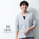 カーディガン メンズ 7分袖 カーデ 春 アウター 総柄 幾何学模様 シンプル | GENELESS | 詳細画像9