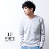 tシャツ メンズ 長袖 Vネック Tシャツ 長袖tシャツ テレコ スリム 秋冬 | GENELESS | 詳細画像6 