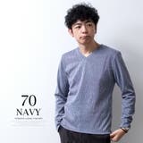 tシャツ メンズ 長袖 Vネック Tシャツ 長袖tシャツ テレコ スリム 秋冬 | GENELESS | 詳細画像8 