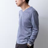 tシャツ メンズ 長袖 Vネック Tシャツ 長袖tシャツ テレコ スリム 秋冬 | GENELESS | 詳細画像9 
