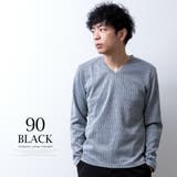 tシャツ メンズ 長袖 Vネック Tシャツ 長袖tシャツ テレコ スリム 秋冬 | GENELESS | 詳細画像10 