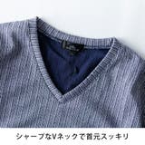 tシャツ メンズ 長袖 Vネック Tシャツ 長袖tシャツ テレコ スリム 秋冬 | GENELESS | 詳細画像14 