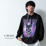 パーカー メンズ 長袖 熊 病み系 パーカ 猫 プリント プルパーカー | GENELESS | 詳細画像13