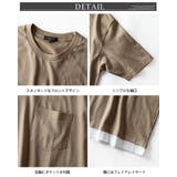 tシャツ メンズ 半袖 重ね着風 無地 | GENELESS | 詳細画像15
