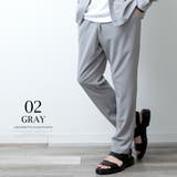 テーパードパンツ メンズ イージーパンツ カットジョーゼット ストレッチ 梨地 | GENELESS | 詳細画像8