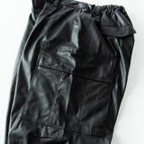 カーゴパンツ メンズ エコレザー ワイド カーゴ パンツ ゆったり | GENELESS | 詳細画像11
