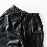 カーゴパンツ メンズ エコレザー ワイド カーゴ パンツ ゆったり | GENELESS | 詳細画像12