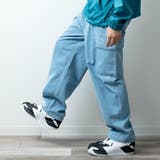 カーゴパンツ メンズ デニム カーゴ ゆったり ワイドパンツ 春 ジーパン | GENELESS | 詳細画像12
