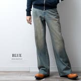 デニムパンツ メンズ ブーツカット デニム パンツ ゆったり ワイドパンツ | GENELESS | 詳細画像11 