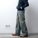 デニムパンツ メンズ ブーツカット デニム パンツ ゆったり ワイドパンツ | GENELESS | 詳細画像12 