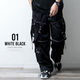 カーゴパンツ メンズ ワイド テック ワイドパンツ アイレット付き 2WAY | GENELESS | 詳細画像9
