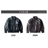 アウター メンズ フェイクレザー ライダースジャケット エコレザー ブルゾン | GENELESS | 詳細画像13 