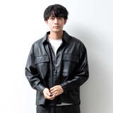 アウター メンズ シャツブルゾン エコレザー カバーオール 秋冬 | GENELESS | 詳細画像6