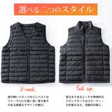 ダウンベスト インナーダウン ベスト メンズ 秋 冬 軽量 防寒 Vネック | GENELESS | 詳細画像4 