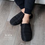 スリッパ メンズ 防寒 ルームシューズ 暖かい ダウン風 もこもこ スリッポン | GENELESS | 詳細画像10 