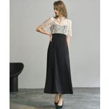 オフホワイトブラック | パーティードレス 結婚式 ワンピース | GIRL