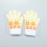 イエロー | ふわふわモコモコあったかキッズ手袋 スノー＆ツリー柄 ＜子供 | GlovesDEPO【KIDS】