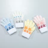 ふわふわモコモコあったかキッズ手袋 スノー＆ツリー柄 ＜子供 | GlovesDEPO【KIDS】 | 詳細画像1 