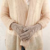 てぶくろ屋さんが作ったウールもこもこ手編み風レディース手袋 日本製 冷え取り | GlovesDEPO | 詳細画像2 