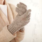てぶくろ屋さんが作ったウールもこもこ手編み風レディース手袋 日本製 冷え取り | GlovesDEPO | 詳細画像1 