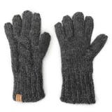 ブラック | てぶくろ屋さんが作ったウールもこもこ手編み風レディース手袋 日本製 冷え取り | GlovesDEPO