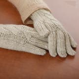 てぶくろ屋さんが作ったウールもこもこ手編み風レディース手袋 日本製 冷え取り | GlovesDEPO | 詳細画像4 