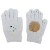 クマ柄グレー | さっと出せて、さっとしまえる♪指を出し入れできるレディース手袋YUBIDERUユ… | GlovesDEPO