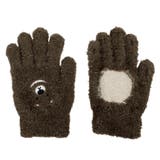 クマ柄ブラウン | さっと出せて、さっとしまえる♪指を出し入れできるレディース手袋YUBIDERUユ… | GlovesDEPO