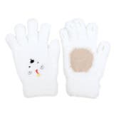 クマ柄オフホワイト | さっと出せて、さっとしまえる♪指を出し入れできるレディース手袋YUBIDERUユ… | GlovesDEPO