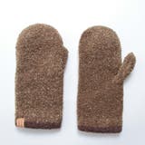 カーキ | モコモコスリット付きミトン手袋 指紋認証対応スマホ用手袋日本製 | GlovesDEPO
