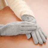 レディース刺繍ジャージ手袋 タッチパネル対応 吸湿発熱手袋 | GlovesDEPO | 詳細画像2 