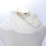 ボーダーファーオフホワイト | モフモフふわふわ♪あったかボアのネックウォーマー【ボーダーファー】【ダイダイ風ボ… | GlovesDEPO