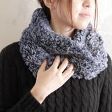 モフモフふわふわ♪あったかボアのネックウォーマー【ボーダーファー】【ダイダイ風ボ… | GlovesDEPO | 詳細画像1 