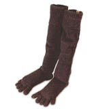 杢ブラウン | てぶくろ屋さんがつくった「モコモコ５本指ソックス」ゆったり派シングル | GlovesDEPO